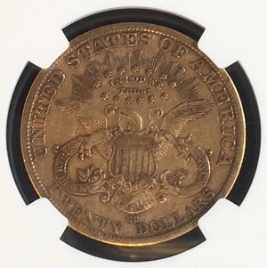 1889-CC $20 Liberty NGC XF40 - better date Carson City Gold