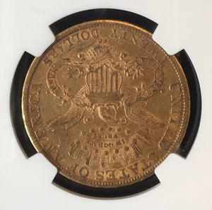 1889-CC $20 Liberty NGC AU55 - Better Date Carson City gold