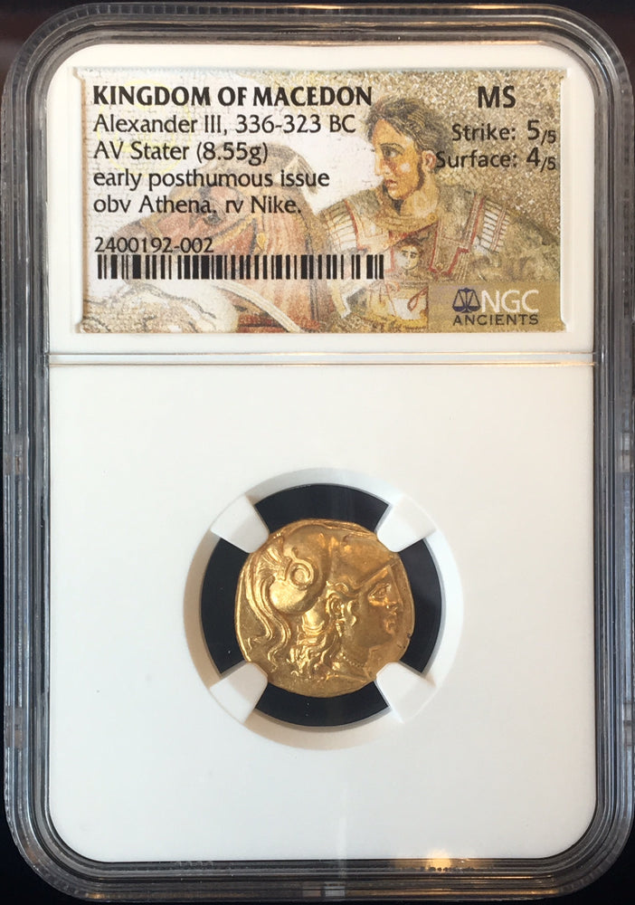 Kingdom of Macedon, Alexander The Great Gold Stater NGC MS