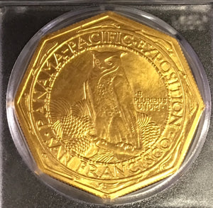 
                
                    Load image into Gallery viewer, 1915-S $50 Pan-Pac Octagonal PCGS MS64 US Commemorative
                
            