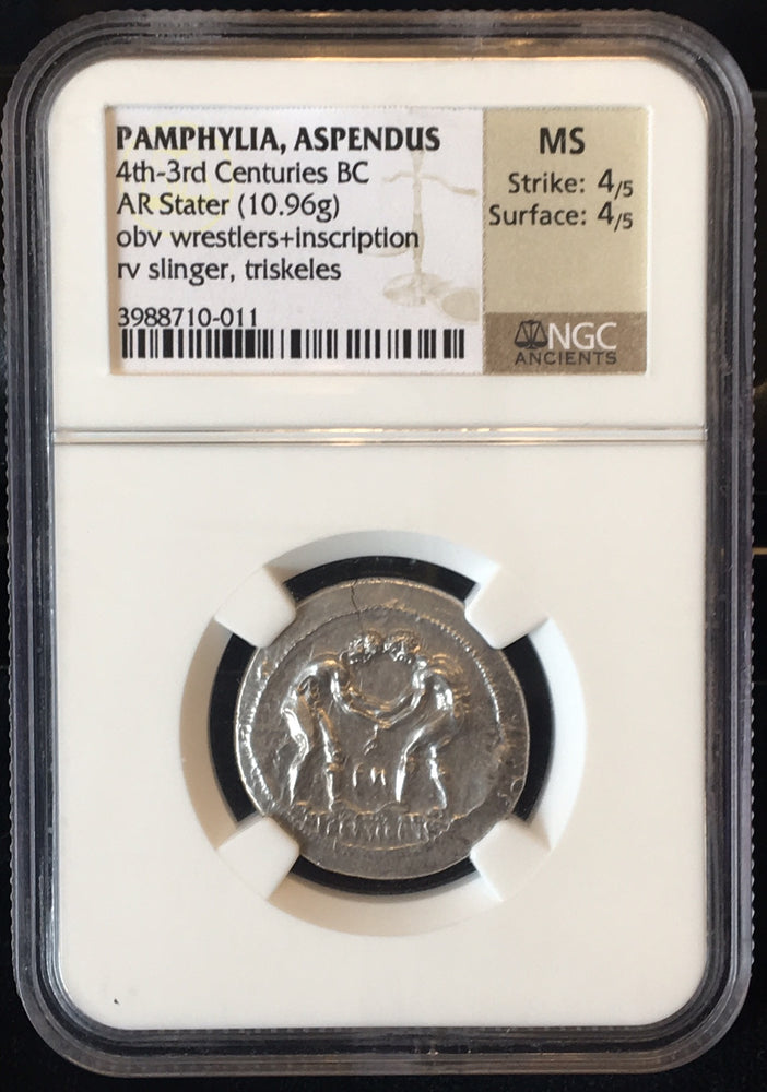 Pamphylia, Aspendus Silver Stater NGC MS