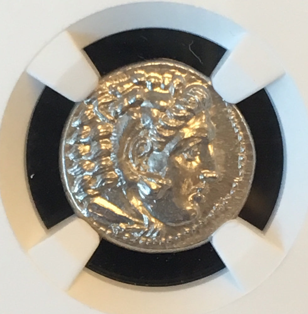 Alexander the Great Silver Drachm NGC CHMS 5x4 Fine Style