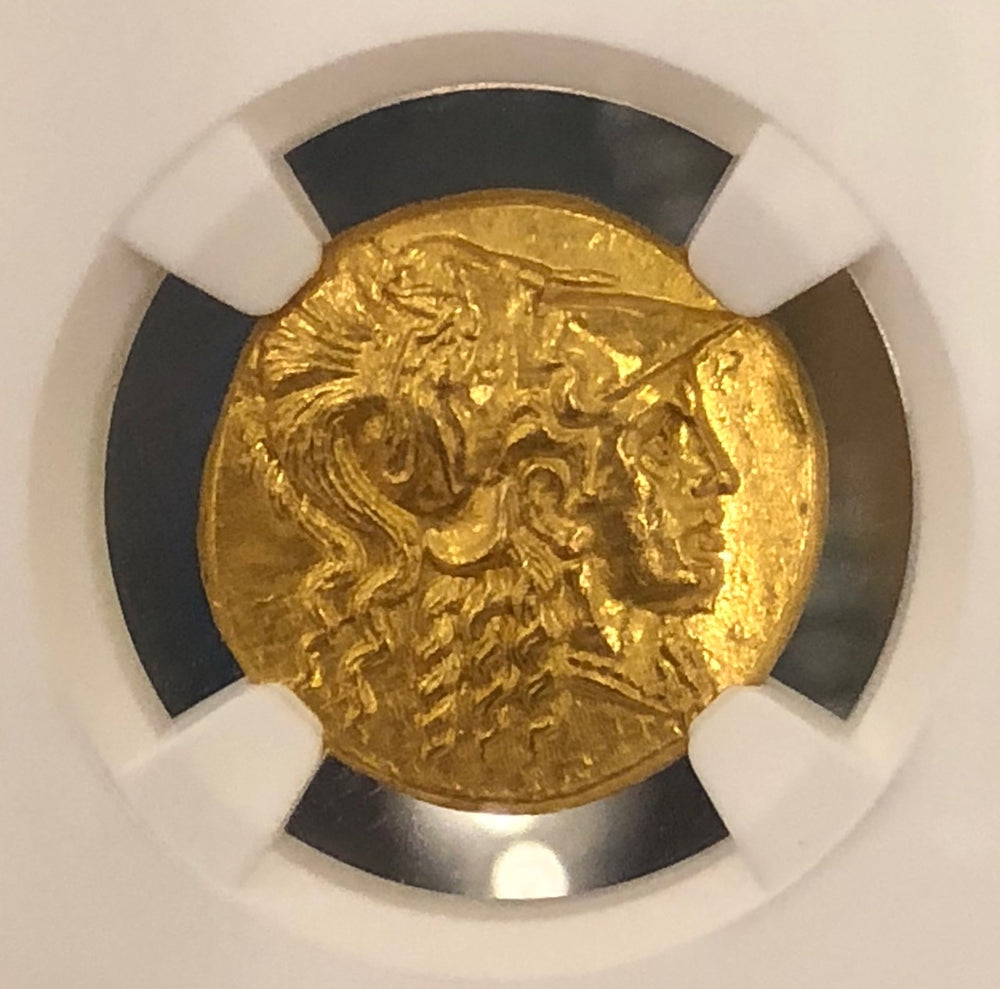 Alexander the Great Gold Stater NGC MS 5x3 Fine Style