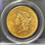 1856-S $20 Liberty PCGS AU50 CAC S.S. Central America