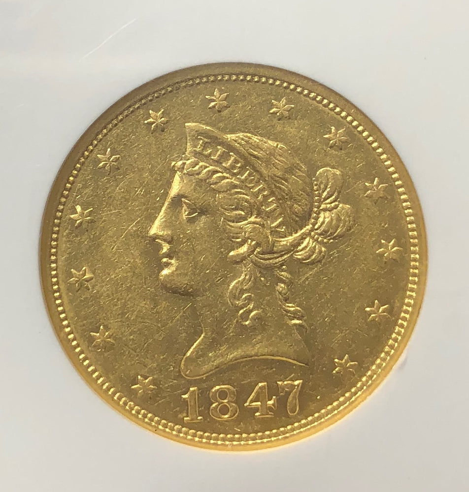 SS Republic Gold 1847 $10 Liberty NGC AU55