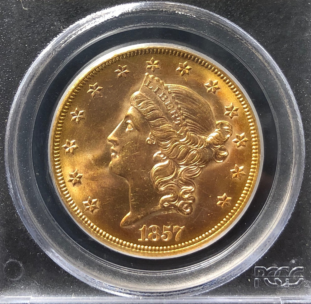 
                
                    Load image into Gallery viewer, 1857-S $20 Liberty PCGS MS64 SS Central America Shipwreck
                
            