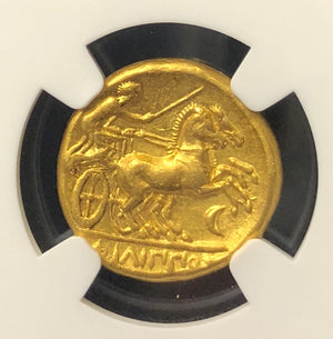 Kingdom of Macedon 359-336BC Philip II Gold Stater NGC XF 5x4
