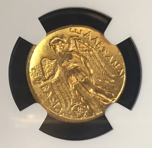 
                
                    Load image into Gallery viewer, Alexander the Great Gold Stater NGC MS “Fine Style”
                
            