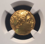 Philip II Gold Stater NGC CHAU 5x3 “Fine Style”