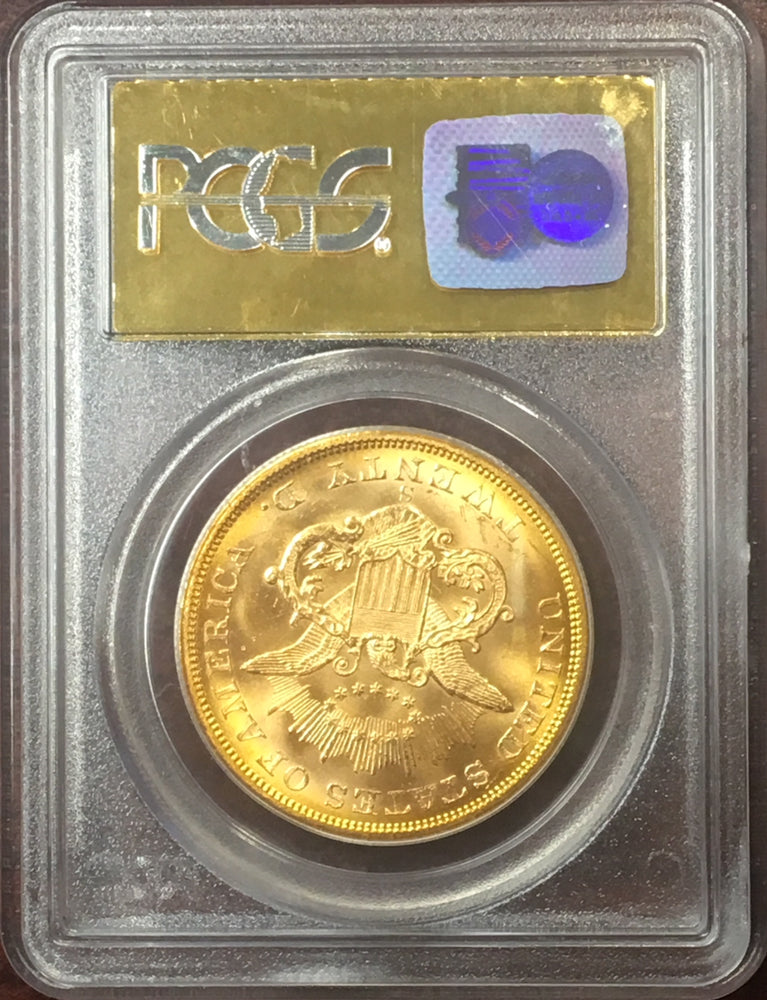
                
                    Load image into Gallery viewer, 1857-S $20 Liberty Gold PCGS MS65 CAC SS Central America
                
            