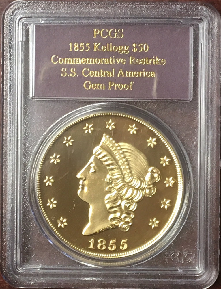 
                
                    Load image into Gallery viewer, SS Central America $50 Kellogg PCGS Restrike Gem Proof
                
            