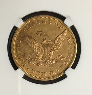 1862 $10 Liberty NGC AU55 Civil War Gold Eagle