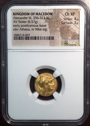 
                
                    Load image into Gallery viewer, Alexander the Great 336-323 BC Gold Stater NGC CHXF 4x3
                
            