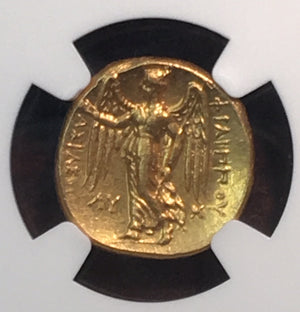 Kingdom of Macedon Philip III Gold Stater NGC CHMS 5x5
