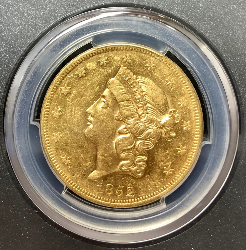 1852-P $20 Liberty Gold PCGS AU53 SSCA SECOND RECOVERY