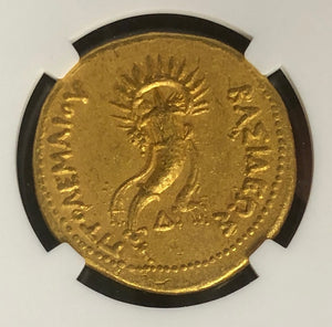 
                
                    Load image into Gallery viewer, Ptolemy III Gold Octodrachm NGC AU Fine Style
                
            