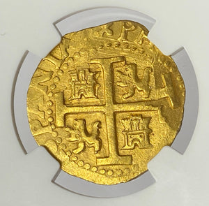 
                
                    Load image into Gallery viewer, 1712L M Peru 8 cob/Escudos NGC MS66 The Sole Finest Certified
                
            