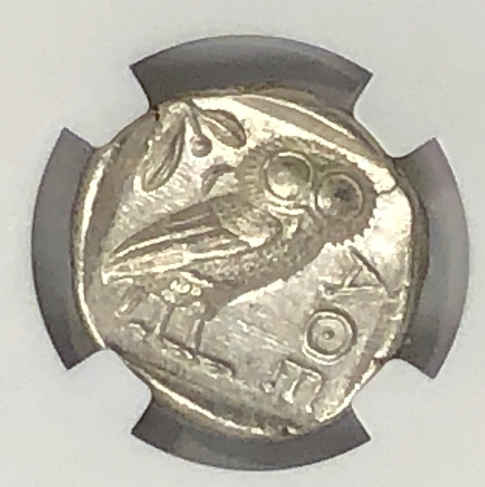 Attica Athens Owl Silver Tetradrachm NGC CHAU*