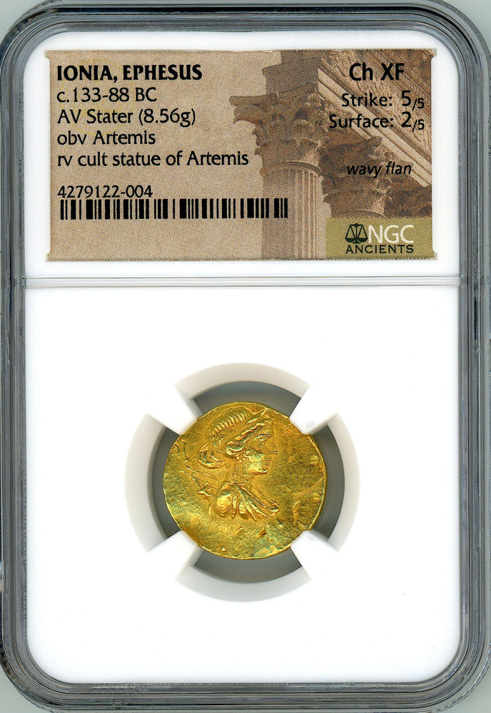 Ephesus gold Stater of Artemis NGC Ch XF  - very rare