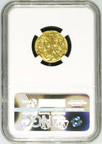 Byzantine Empire, Justinian II Gold Solidus (Second Reign) NGC Gem MS 5x5