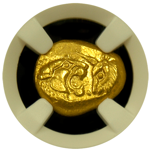 Croesus Lion and Bull "Light Series" Gold Stater NGC CHMS 4x5