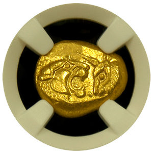 
                
                    Load image into Gallery viewer, Croesus Lion and Bull &amp;quot;Light Series&amp;quot; Gold Stater NGC CHMS 4x5
                
            