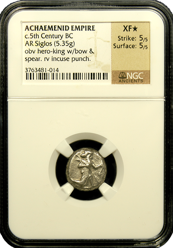 
                
                    Load image into Gallery viewer, Persian Empire Silver Siglos NGC XF Star 5x5
                
            