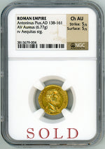 Roman Empire  Antoninus Pius NGC Ch AU