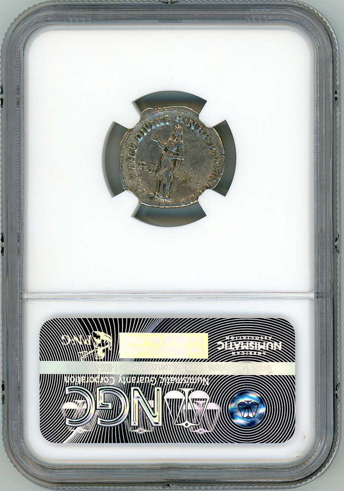 Roman Empire Hadrian Silver Denarius NGC XF
