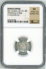 Roman Empire Marcus Aurelius NGC MS 5x4