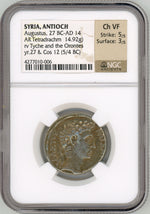 Syria, Antioch Augustus Silver Tetradrachm NGC Ch VF