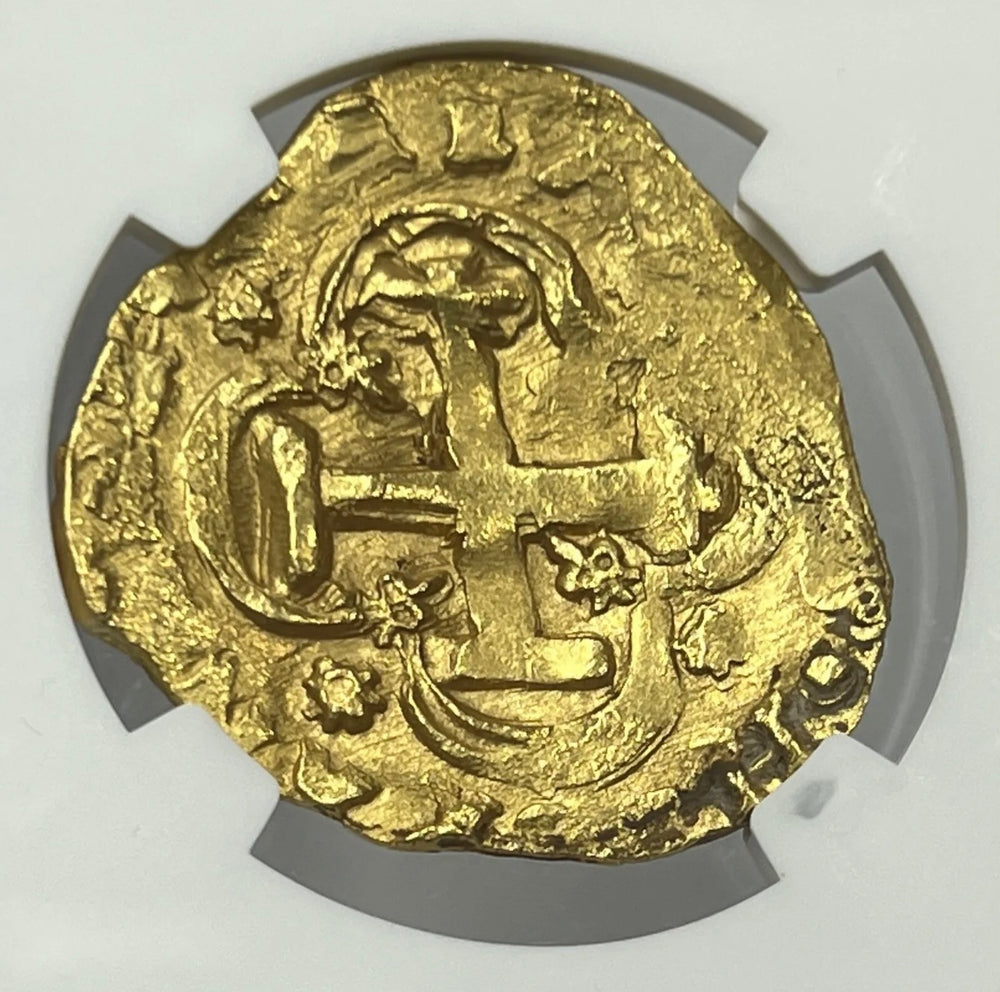 
                
                    Load image into Gallery viewer, 1621-1665 Spain Philip IV Gold Cob 8 Escudos NGC MS64 Investment Quality Example
                
            