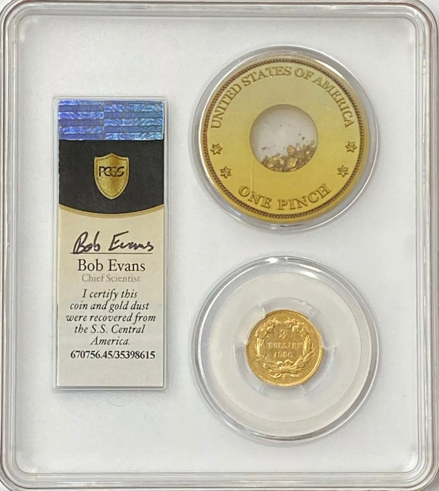 
                
                    Load image into Gallery viewer, 1856-S $3 Indian Princess Gold PCGS XF45 SS Central America Shipwreck
                
            