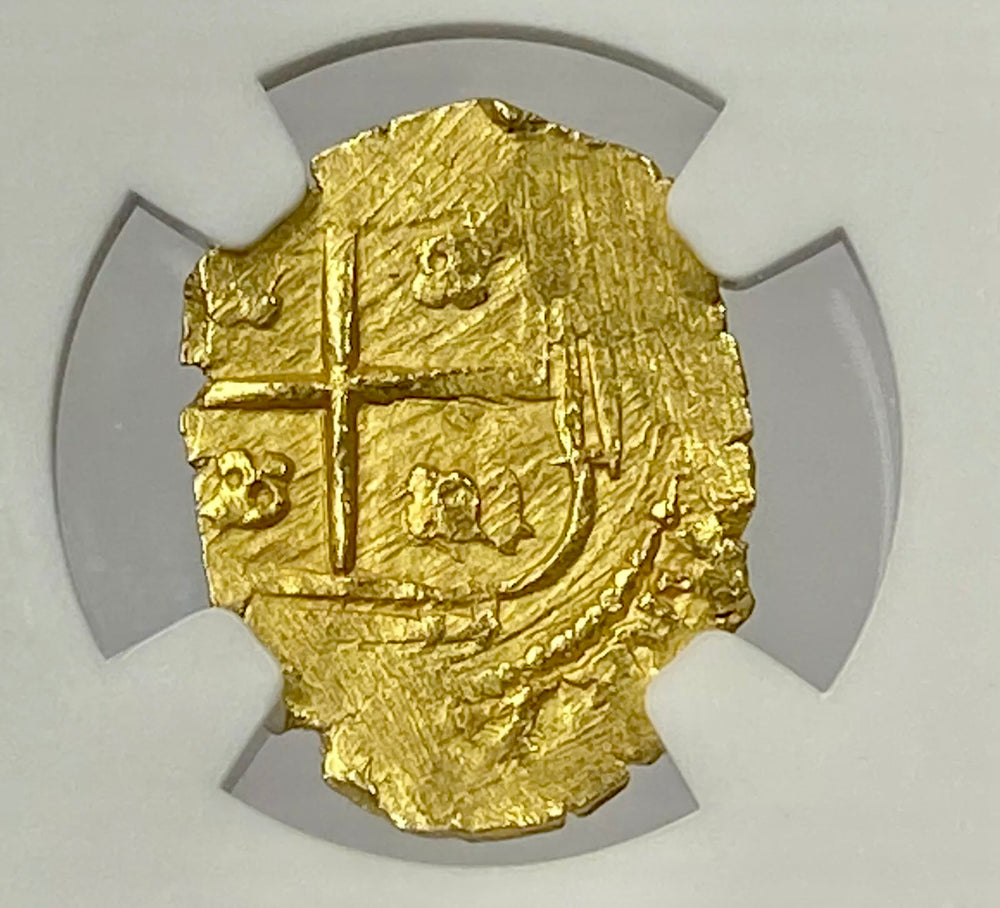 1702 (1702-10) Mexico Philip V Gold Escudos Cob NGC MS63 1715 Fleet Shipwreck