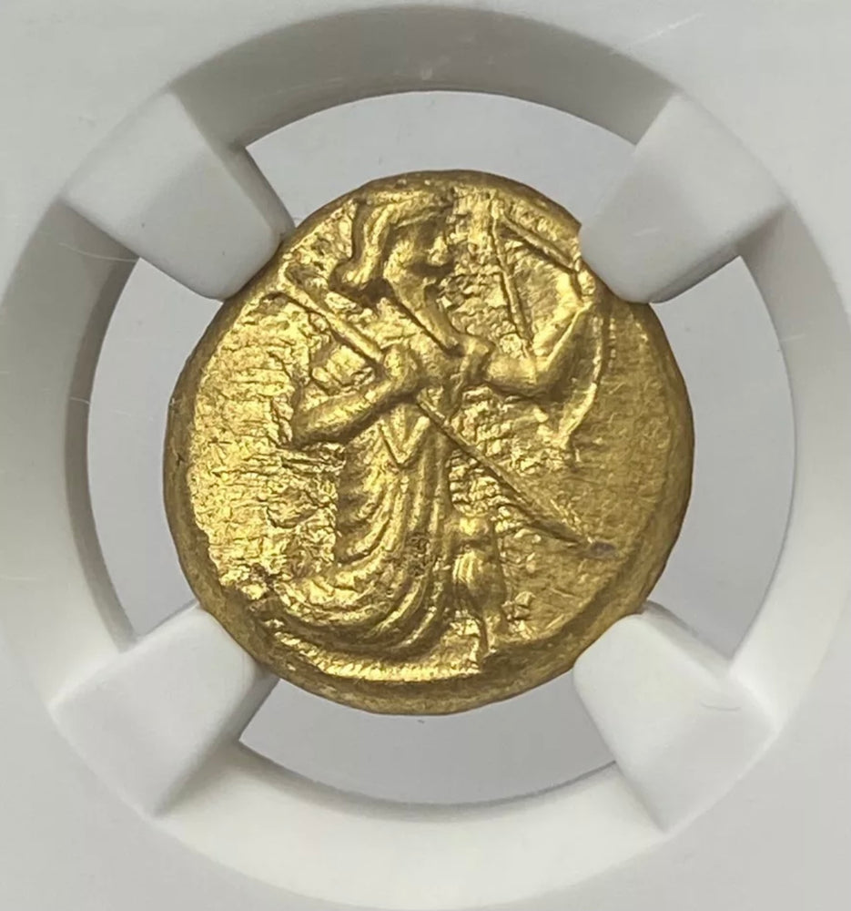 Achaemenid Empire 400-330 BC Gold Daric Type III NGC MS Fine Style Rare Design