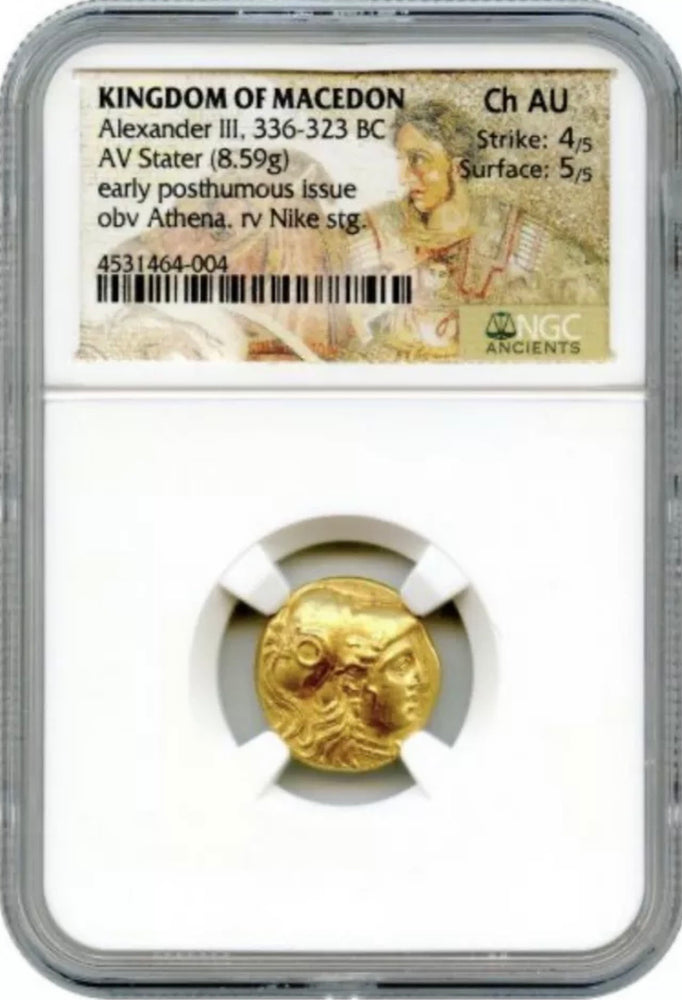 Macedonia Alexander the Great 336-323 BC Gold Stater NGC CHAU EP 2,300 Years Old