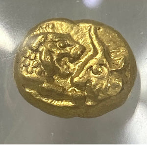 Lydia King Croesus 561-546 BC Gold 1/12 Stater NGC AU World’s First Gold Coin!