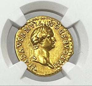 
                
                    Load image into Gallery viewer, Twelve Caesar’s Domitian AD 81-96 Gold Aureus NGC XF Rare Minerva Reverse Type
                
            