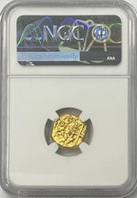 1698 C M Peru Charles II 2 Escudos NGC MS62 1715 Fleet Rare ONLY year of Issue
